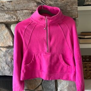 Lululemon Scuba Funnel Neck Scuba Half Zip in Sonic Pink, XS/S